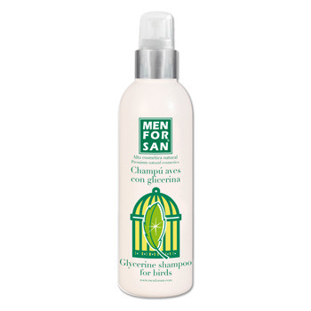 Men For San Champú Aves 125ml, con Glicerina, (abrillanta y limpia las plumas)