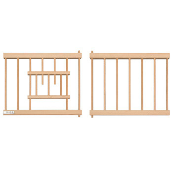 Puerta-Frontal, de madera contrachapada y barrotes de plástico, para jaulas y nidales 