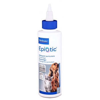 Virbac Epiotic 125ml, (limpia, calma y combate el mal olor de oídos). Perros y Gatos