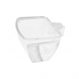 Accesorios para jaulas de pájaros: Taza - Bizcochera rectangular con enganche para jaula