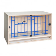 Nidal modelo Premium, fabricado en madera contrachapada, con barrotes de plástico y rejilla