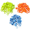 Anillas de plástico sin numerar, con sistema de clip (8 x 5 mm). Bolsa de 50 anillas